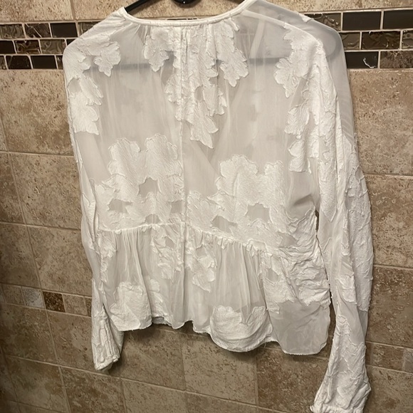 Aritzia Wilfred Augustine Peplum Blouse Size Small - Picture 6 of 9